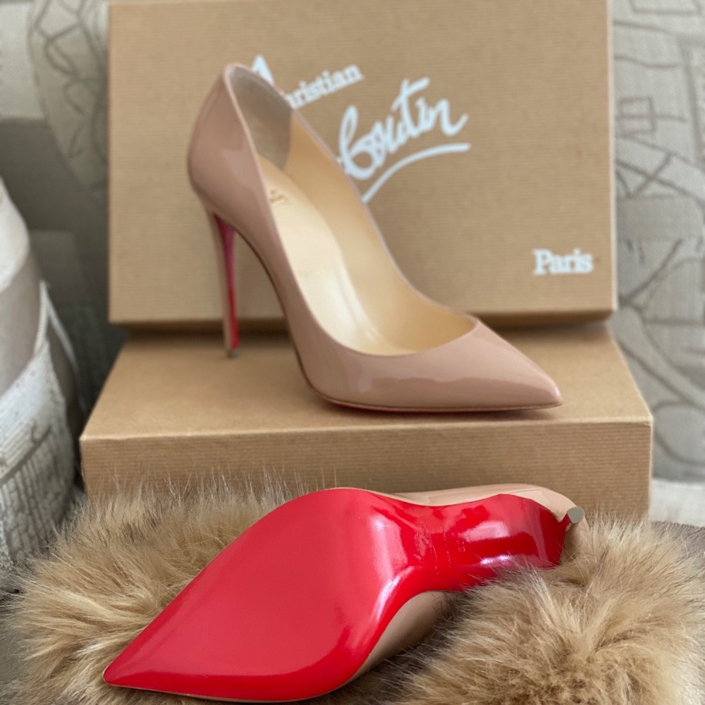 Patent leather nude Christian Louboutin’s Pigalle